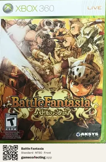 Battle Fantasia Xbox 360, NTSC box front