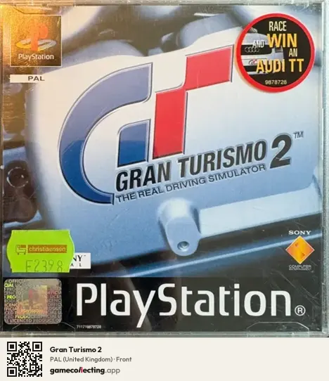 Gran Turismo 2 PlayStation, United Kingdom box front