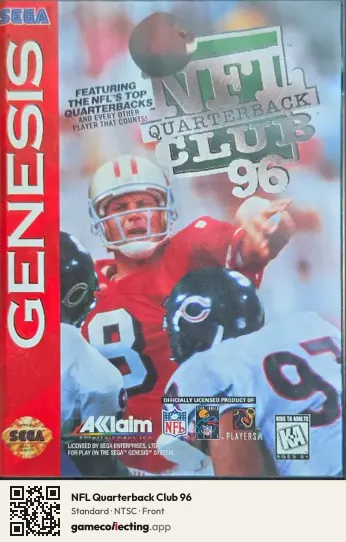 NFL Quarterback Club 96 Sega Mega Drive / Genesis, NTSC box front