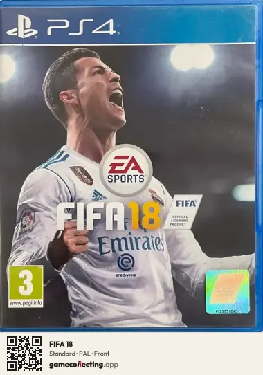 FIFA 18 PlayStation 4, PAL box front