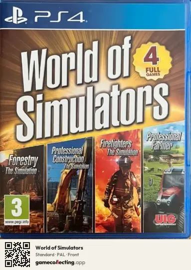 World of Simulators PlayStation 4, PAL box front