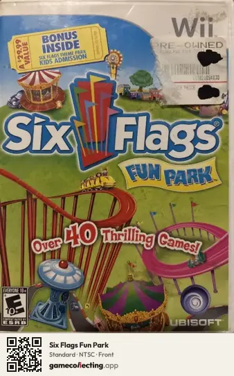 Six Flags Fun Park Nintendo Wii, NTSC box front