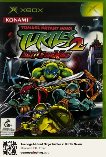 Teenage Mutant Ninja Turtles 2: Battle Nexus Xbox, PAL box front