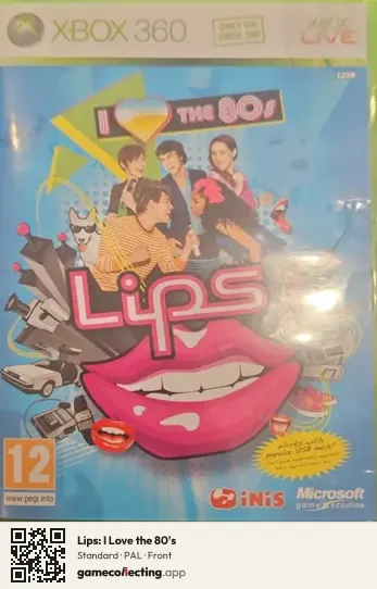 Lips: I Love the 80's Xbox 360, PAL box front