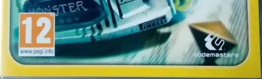 Dirt 3, the PEGI square on its front