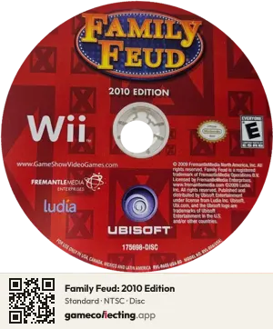 Family Feud: 2010 Edition Nintendo Wii, NTSC disc