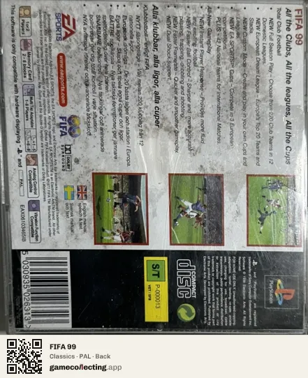 FIFA 99 PlayStation, PAL box back