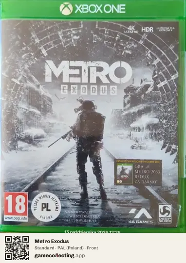 Metro Exodus Xbox One, Poland box front