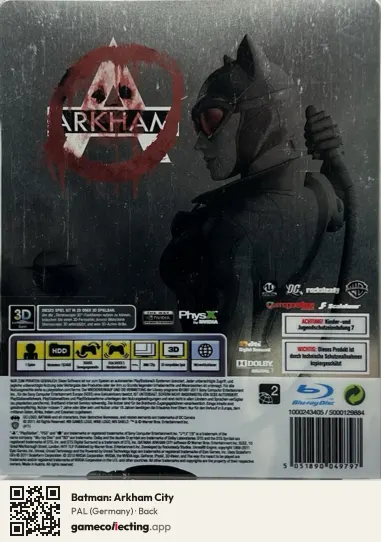 Batman: Arkham City PlayStation 3, Germany box back