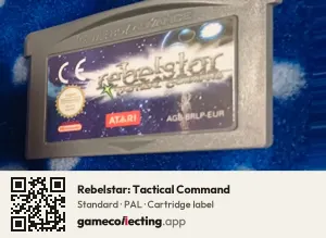 Rebelstar: Tactical Command Game Boy Advance, PAL cartridge label