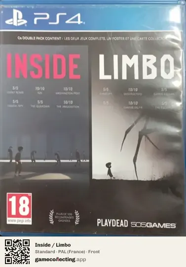 Inside / Limbo PlayStation 4, France box front