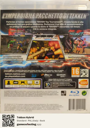 Tekken Hybrid PlayStation 3, Italy box back