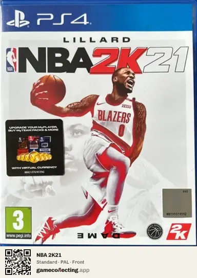 NBA 2K21 PlayStation 4, PAL box front