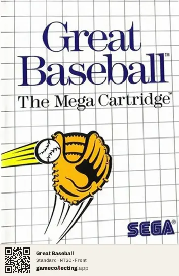 Great Baseball Sega Master System, NTSC box front