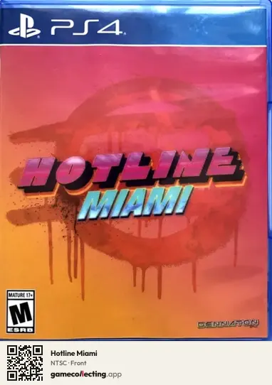Hotline Miami PlayStation 4, NTSC box front