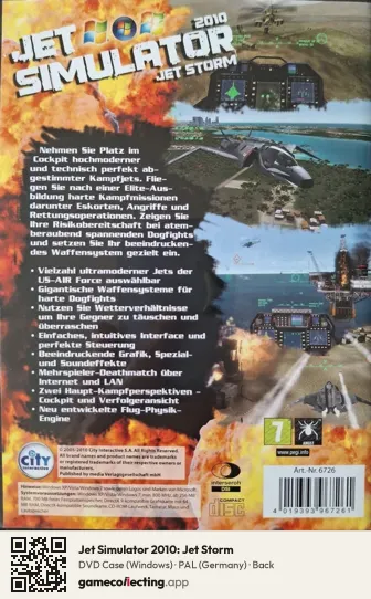 Jet Simulator 2010: Jet Storm Computer, Germany box back