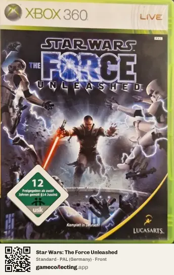 Star Wars: The Force Unleashed Xbox 360, Germany box front