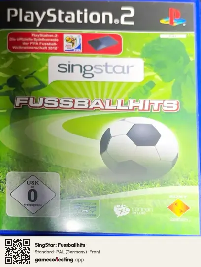 SingStar: Fussballhits PlayStation 2, Germany box front