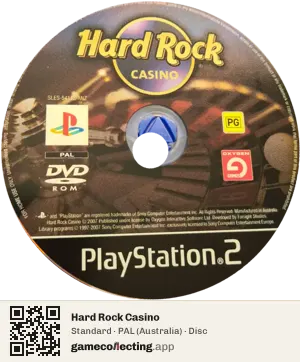 Hard Rock Casino PlayStation 2, PAL disc