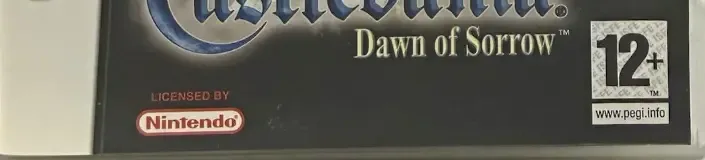 Castlevania: Dawn of Sorrow, the USK square on its front