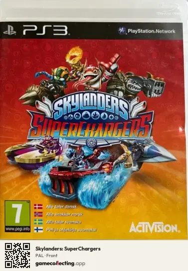 Skylanders: SuperChargers PlayStation 3, PAL box front
