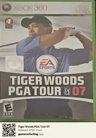 Tiger Woods PGA Tour 07 Xbox 360, NTSC box front