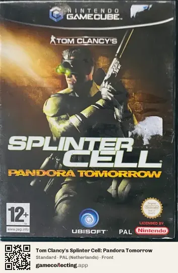 Tom Clancy's Splinter Cell: Pandora Tomorrow Nintendo GameCube, Netherlands box front