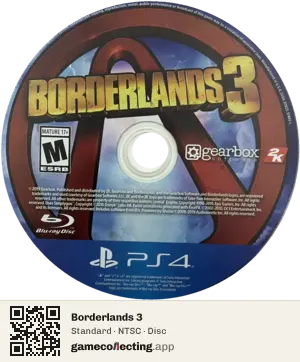 Borderlands 3 PlayStation 4, NTSC disc