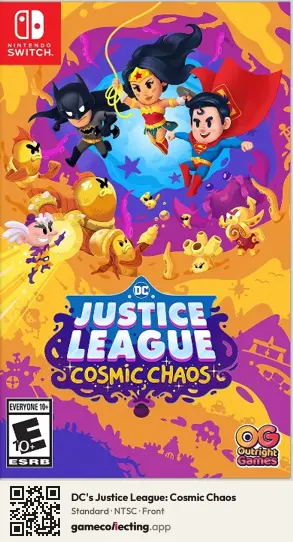 DC's Justice League: Cosmic Chaos Nintendo Switch, NTSC box front