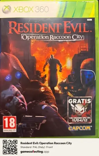 Resident Evil: Operation Raccoon City Xbox 360, Italy box front