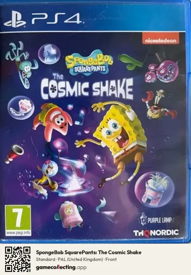 SpongeBob SquarePants: The Cosmic Shake PlayStation 4, United Kingdom box front