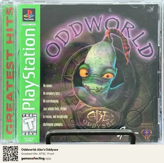 Oddworld: Abe's Oddysee PlayStation, NTSC box front