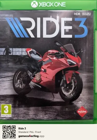 Ride 3 Xbox One, PAL box front