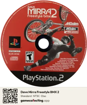 Dave Mirra Freestyle BMX 2 PlayStation 2, NTSC disc