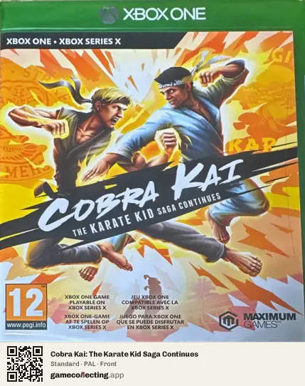 Cobra Kai: The Karate Kid Saga Continues Xbox One, PAL box front