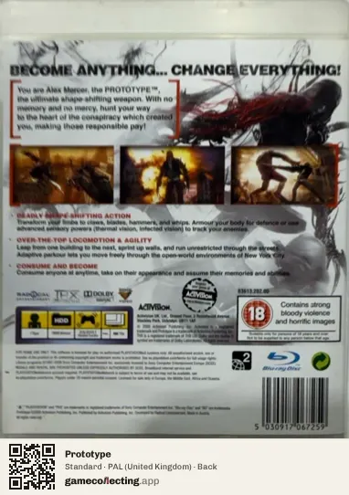 Prototype PlayStation 3, United Kingdom box back