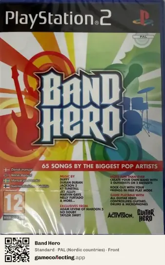 Band Hero PlayStation 2, Nordic countries box front