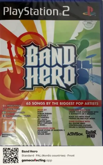 Band Hero PlayStation 2, Nordic countries box front