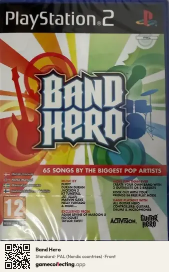 Band Hero PlayStation 2, Nordic countries box front