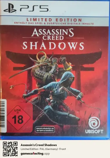 Assassin's Creed Shadows PlayStation 5, Germany box front