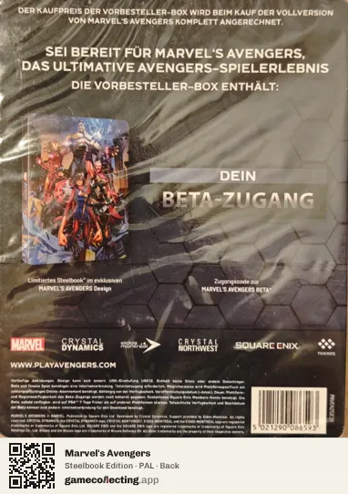 Marvel's Avengers PlayStation 4, PAL box back
