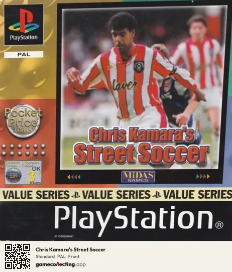 Chris Kamara's Street Soccer PlayStation, PAL box front