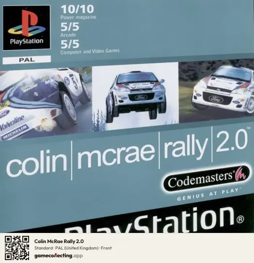 Colin McRae Rally 2.0 PlayStation, United Kingdom box front