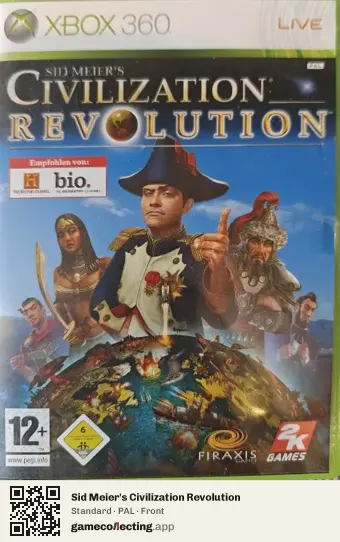 Sid Meier's Civilization Revolution Xbox 360, PAL box front