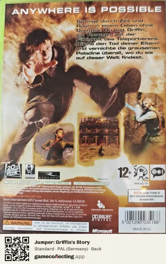 Jumper: Griffin's Story Xbox 360, Germany box back