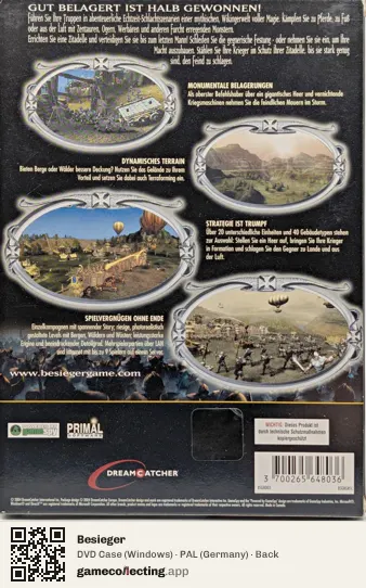 Besieger Computer, Germany box back