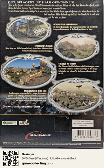 Besieger Computer, Germany box back