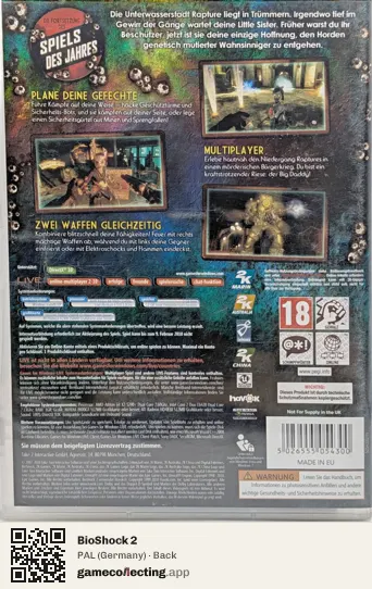 BioShock 2 Computer, Germany box back