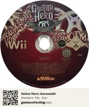 Guitar Hero: Aerosmith Nintendo Wii, PAL disc