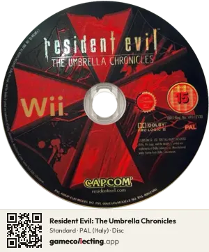 Resident Evil: The Umbrella Chronicles Nintendo Wii, PAL disc